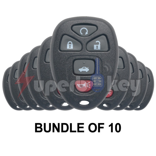 Buick Cadillac Chevrolet/ OUC60270 Keyless Entry Remote shell 5 button with battery holder(BUNDLE OF 10)