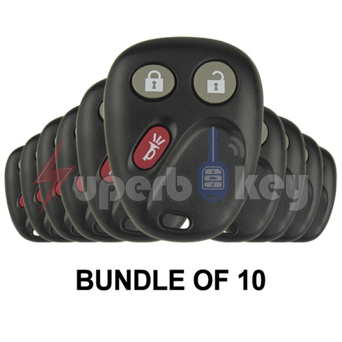 GMC Cadillac Chevrolet/ LHJ011 Keyless Entry Remote shell only 3 button(BUNDLE OF 10)