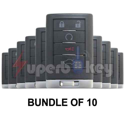 2010-2012 Cadillac CTS/ OUC6000066 Smart key shell 5 button(BUNDLE OF 10)
