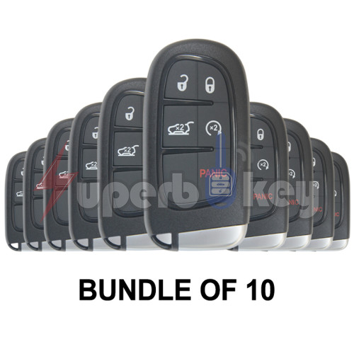 2013-2017 Jeep Dodge/ GQ4-54T Smart key shell 5 button 68288422AA(BUNDLE OF 10)