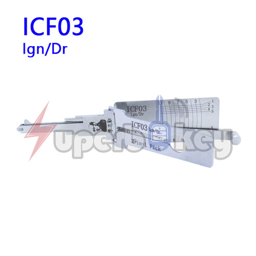 LISHI ICF03 Ign/Dr 2 in 1 Auto Pick and Decoder For Ford