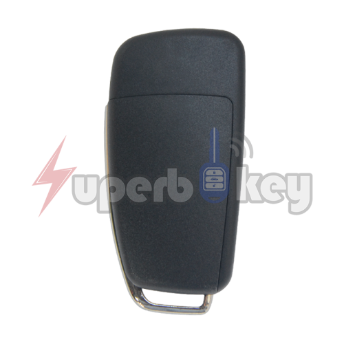 2005-2011 Audi A6 Q7/ Keyless go Flip key 3 button 315Mhz/ PN: 4F0837220AJ(ID8E chip)