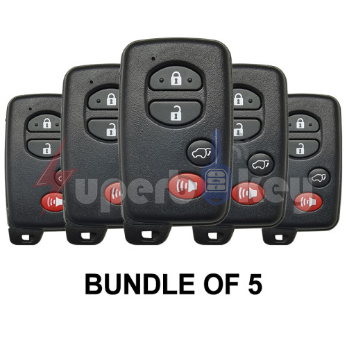 2007-2014 Toyota Toyota Highlander/ HYQ14AAB Smart key 4 button 315mhz 89904-48110 (0140 Board)(BUNDLE OF 5)