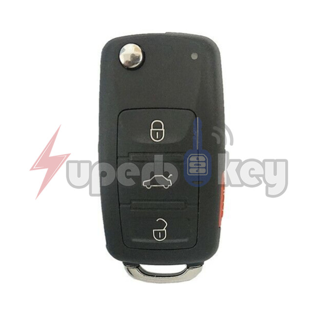2006-2011 Volkswagen Jetta Golf Flip Key 4 Buttons PN 1K0959753P FCC NBG92596263