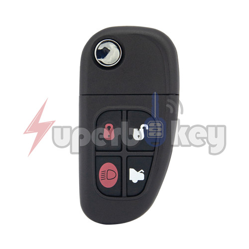 TIBBE/2002-2008 Jaguar X S XJ XK Type/ Flip key 315mhz 434mhz 4 button/ PN:1X43-15K801-BD 1X43-15K601-AD/ NHVWB1U241(4D60)
