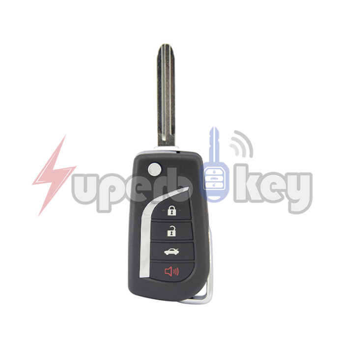 2011-2013 Toyota Highlander Sienna Tacoma Flip Remote Key 4 Button FCC GQ43VT20T