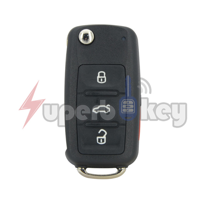 PN 5K0837202AK FCC NBG010206T Keyless Go Flip key 4 Button 315MHz 48 chip for 2011-2016 Volkswagen VW Tiguan Beetle EOS Golf Jetta Passat