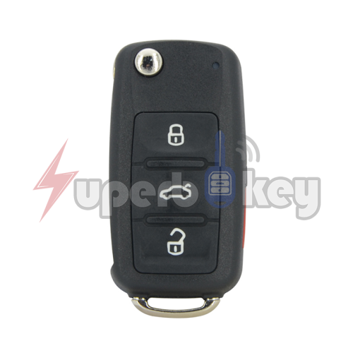 2012-2018 VW Jetta Passat Tiguan Remote Flip Key 4 Button PN 5K0837202BJ 5K0 837 202 BJ FCC NBGFS93N