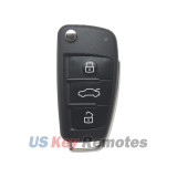 PN 4F0 837 220 AJ Keyless Go Flip Remote Key 3 Button 315Mhz ID8E chip for 2005-2011 Audi A6