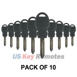 (Pack of 10) Transponder Key Y170 Philips 46 Chip for Chrysler Dodge Jeep 2008-2019