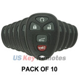(Pack of 10) FCC OUC60270 OUC60221 Keyless Entry Remote Shell 5 button for GMC Acadia Yukon Buick Enclave Chevrolet Tahoe 2007-2014
