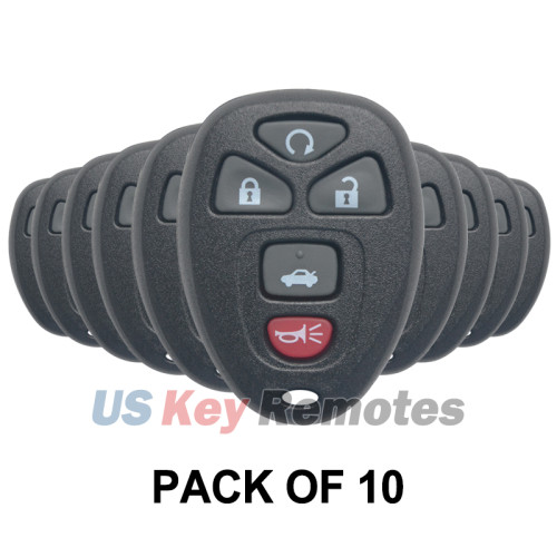 (Pack of 10) FCC OUC60270 OUC60221 Keyless Entry Remote Shell 5 button for Buick Lucerne Chevrolet Equinox Impala 2006-2013