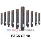 (Pack of 10) PN 81996-2S000 81996-2W001 Flip key blade for Hyundai Sonata Santa Fe 2013-2016