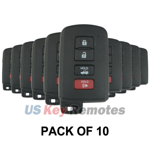 (Pack of 10) FCC HYQ14FBA Smart key shell 4 button for Toyota Camry Avalon P/N 89904-06140
