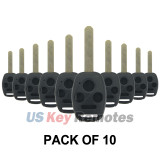 (Pack of 10) Remote head key shell 4 button for Honda Accord (with chip holder)