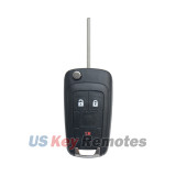FCC OHT01060512 Flip key shell 3 button for Chevrolet Equinox Sonic 2010-2015 PN 20873621