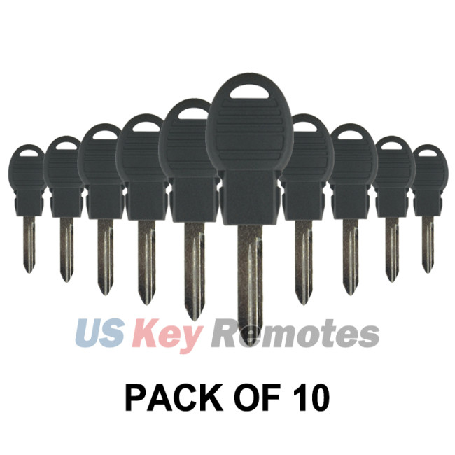 (Pack of 10) Transponder Key Shell Y170 no chip for Chrysler Dodge Jeep 2008-2016