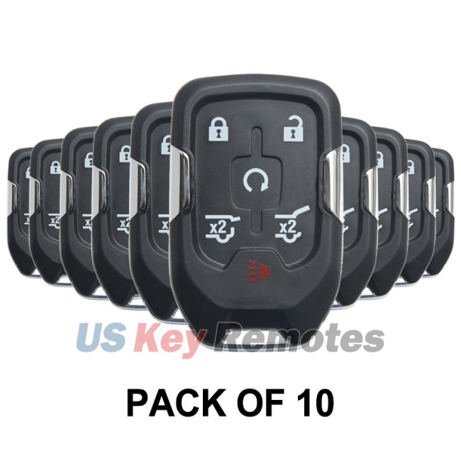 (Pack of 10) FCC HYQ1AA Smart key shell 6 button for GMC Yukon XL Chevrolet Suburban Tahoe 2015-2019