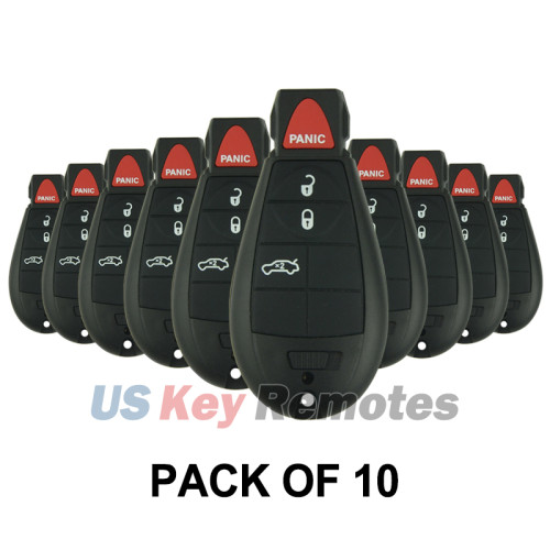 (Pack of 10) FCC M3N32297100 Fobik key shell 4 button for Dodge Dart 2012-2016
