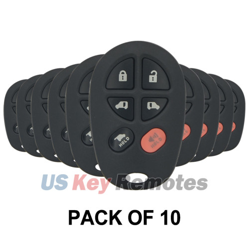 (Pack of 10) FCC GQ43VT20T Keyless Entry Remote Shell 6 button for Toyota Sienna 2005-2009 PN 89742-AE050