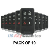 (Pack of 10) Smart key shell 6 button for Volvo XC70 V70 XC60 S80 S60 2008 2009 2010 2011