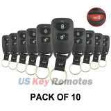 (Pack of 10) FCC OSLOKA-320T OSLOKA-850T Keyless Entry Remote Shell 3 button for Hyundai Accent Elantra Tucson Kia Sorento Soul 2006-2015