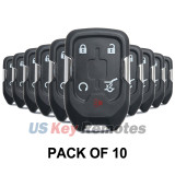(Pack of 10) FCC HYQ1EA Smart key shell 5 button for Chevrolet GMC Acadia