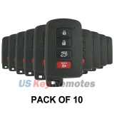 (Pack of 10) FCC HYQ14FBA Smart key shell 4 button for Toyota RAV4 2013-2018 PN 89904-0R080