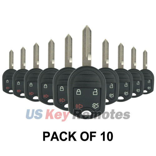 (Pack of 10) FCC CWTWB1U793 Remote head key shell 4 button for Ford EDGE ESCAPE EXPLORER FUSION 2007-2011 PN 164-R8073