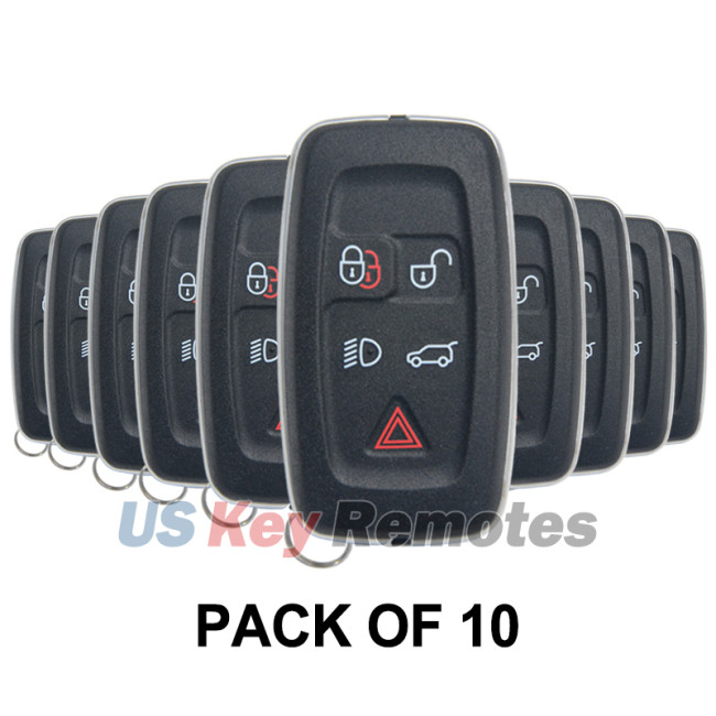 (Pack of 10) FCC KOBJTF10A smart key shell 5 button for Landrover Range Rover Sport LR4 2010-2012 P/N AH22-15K601-AD
