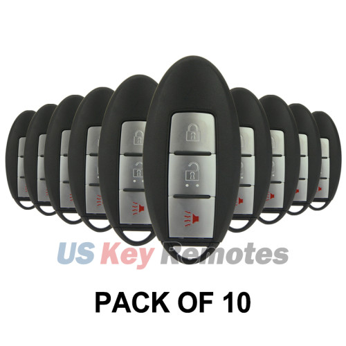 (Pack of 10) FCC KR55WK49622 KR55WK48903 Smart key shell 3 button for Nissan Murano Altima Armada Maxima 2009-2013