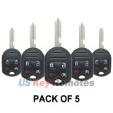 (Pack of 5) FCC CWTWB1U793 Remote head key 4 button remote start 315Mhz 4D63 80 bit for 2009-2018 Ford Explorer Expedition F-Series Lincoln MKX PN 164-R8067