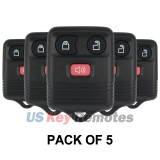 (Pack of 5) FCC CWTWB1U331 CWTWB1U345 Keyless Entry Remote 3 button 315Mhz for Ford Edge Escape Explorer F150 F250 F350 2001-2014