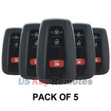(Pack of 5) FCC HYQ14FBC Smart Key 3 Button 315Mhz 8A chip for Toyota Prius 2019 PN 89904-47530 (board 231451-0351)