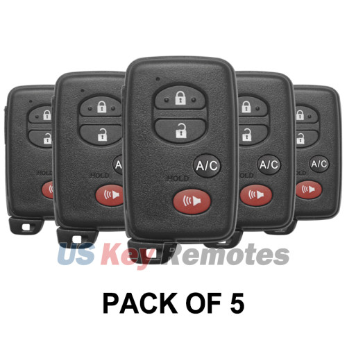(Pack of 5) FCC HYQ14ACX Smart key 4 button 315Mhz for Toyota Prius 2010-2015 PN 89904-47150 (GNE Board 5290)