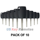 (Pack of 10) PN 164-R8062 Transponder Key Shell H94-PT no chip for Ford 2011-2020