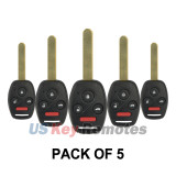(Pack of 5) FCC OUCG8D-380H-A Remote head key 4 button 313.8Mhz for Honda Accord 2003-2007 P/N 35118-SDA-A11