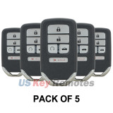 (Pack of 5) FCC KR5V2X Smart key 5 button 433.9mhz 47 chip for Honda Civic 2016-2018 PN 72147-TBA-A11