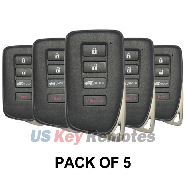 (Pack of 5) FCC HYQ14FBB Smart key 4 button 315Mhz 8A chip for Lexus RX350 RX450h 2016-2020 P/N 89904-0E160 (G Board 231451-0010)