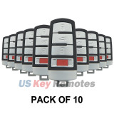 (Pack of 10) FCC NBG009066T smart key shell 4 button for Volkswagen Passat CC 2006-2015