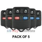 (Pack of 5) FCC CWTWB1U331 CWTWB1U345 Keyless Entry Remote 4 button 315Mhz for Ford F150 F250 F350 2001-2014 PN 2L2T-15K601-BA