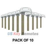 (Pack of 10) Emergency Key blade for 2018 Audi A8L
