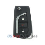 FCC HYQ12BFB Flip key shell 3 button VA2 blade for Toyota Corolla Camry