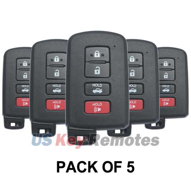 (Pack of 5) FCC HYQ14FBA Smart key 4 button 315Mhz 8A chip for 2012-2018 Toyota Avalon Camry Corolla P/N 89904-06140 (board 281451-0020)