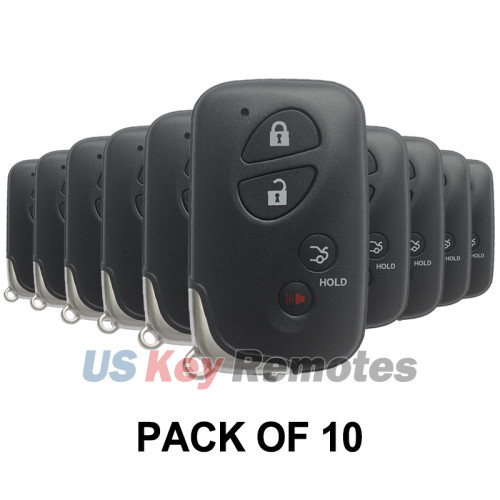 (Pack of 10) FCC HYQ14ACX Smart key shell 4 button for Lexus GX460 LX570 RX350 2008-2013