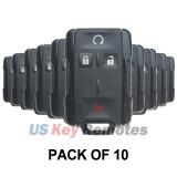 (Pack of 10) FCC M3N-32337100 Keyless Entry Remote Shell 4 button for 2015-2016 Chevrolet Colorado Silverado 1500 2500 3500 PN 13577770