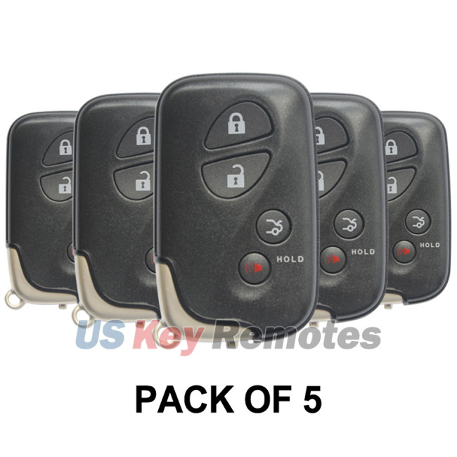 (Pack of 5) FCC HYQ14AAB Smart key 4 button 315Mhz for Lexus ES IS GS LS 2006-2008 P/N 89904-30270 (board 271451-0140)