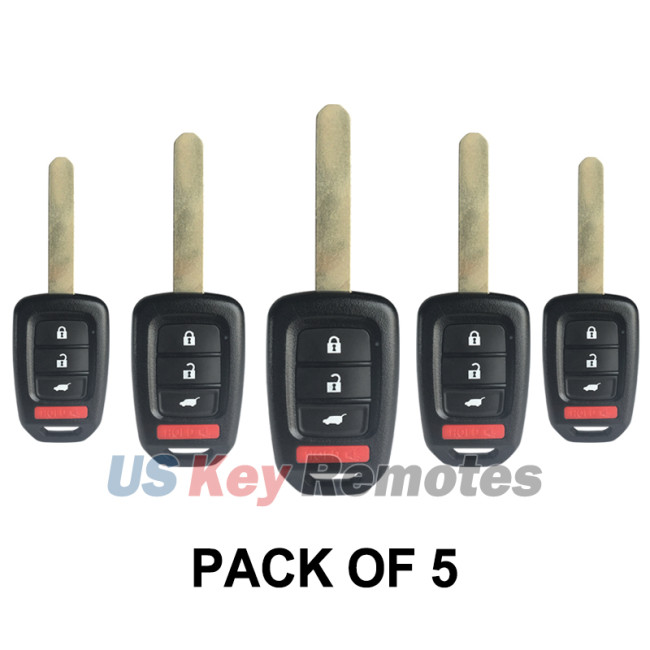 (Pack of 5) FCC MLBHLIK6-1TA Remote head key 4 button 433.9Mhz HITAG3 ID47 HONDA G chip for Honda Civic CRV 2017-2021 PN HLIK6-1TA