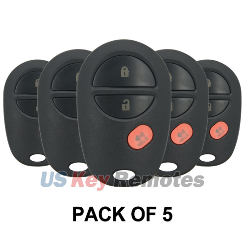 (Pack of 5) FCC GQ43VT20T Keyless Entry Remote 3 button 315Mhz for Toyota Tundra Sienna Sequoia 2004-2017 PN 89742-AE010