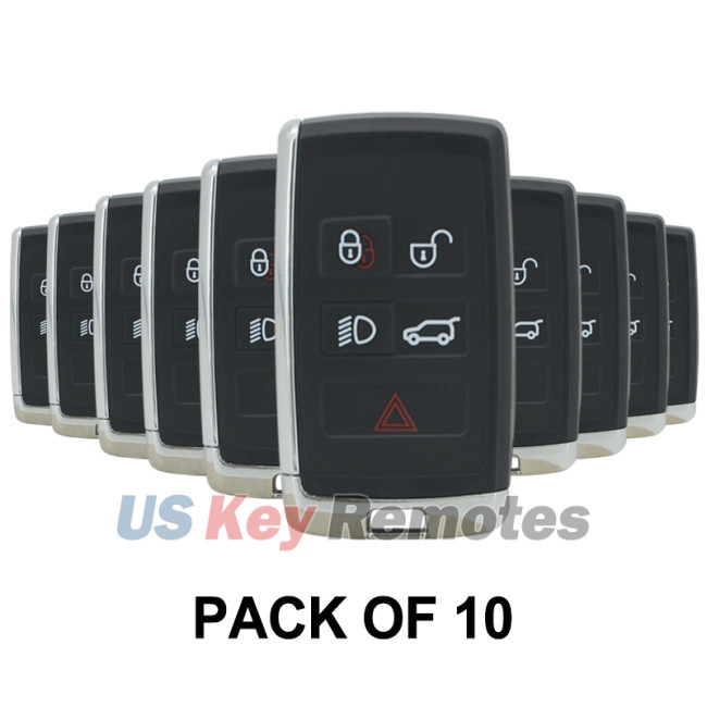 (Pack of 10) Smart key shell 5 button for Jaguar XF XJ EX F-Pace F-Type 2019